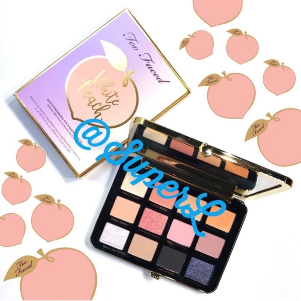 NEW Too Faced Peaches & Cream White Peach Eyeshadow Palette Eye Shadow